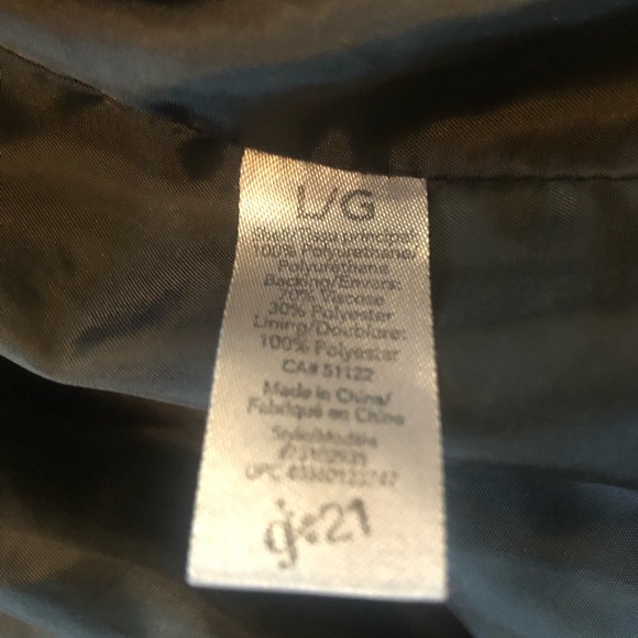 Grey faux leather jacket, Sz L - Picture 5 of 11